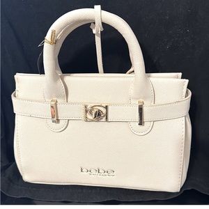 Bebé satchel bag off white and gold brand new never been used